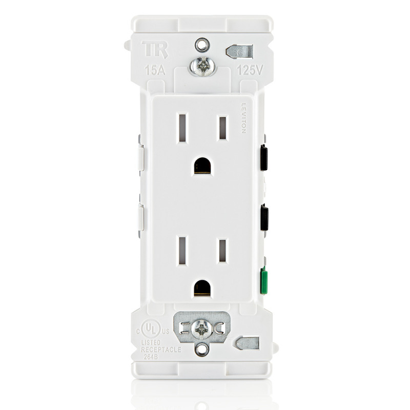 Commercial Electric Smart Outlet 15-Amp 120-Volt Tamper Resistant White Duplex WiFi Bluetooth