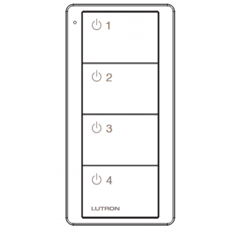 Lutron Pico Remote 4 Button 4 Group Toggle Light Almond