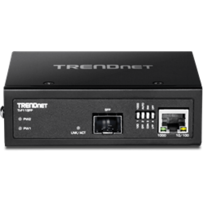 TRENDnet Hardened Industrial 100/1000Base-T to SFP Media Converter