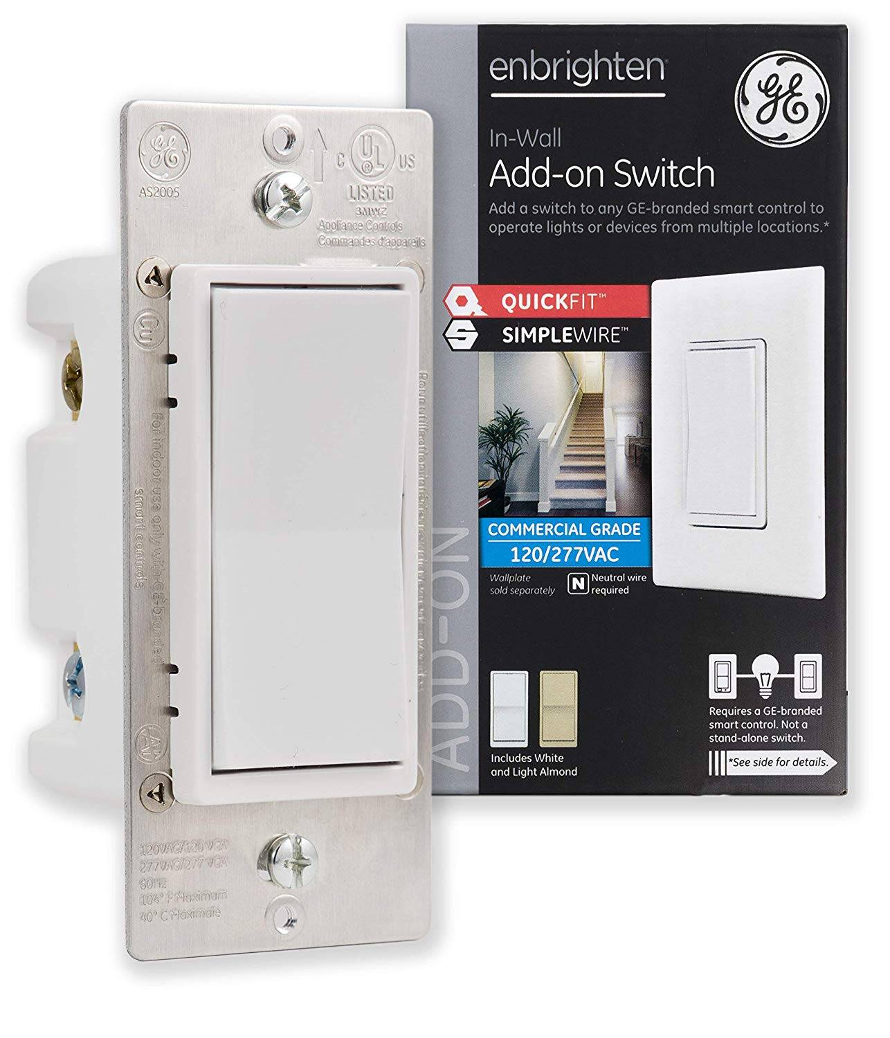 46199 GE Enbrighten Add-On Remote Switch for 3 Way, 4 Way