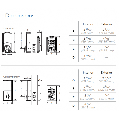 9GED18000-026 Weiser Home Connect 620 ZWave 700 Push Button