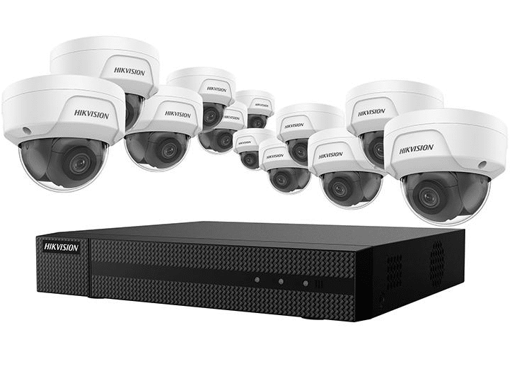 EKI-K164D412 Hikvision IP Security Camera Kit, 4 MP Outdoor