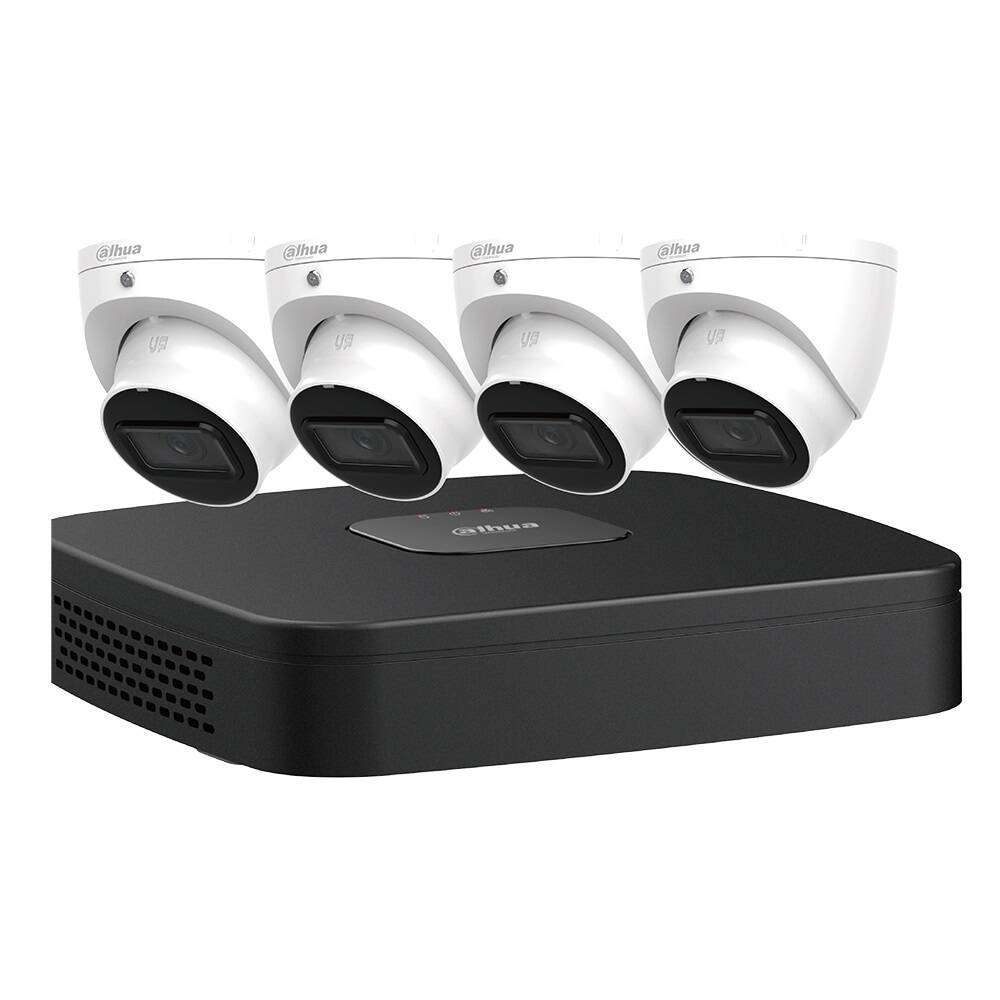 N444L42A Dahua E-VU IP Kit 4-CH NVR 2TB, x 4MP Turret Cameras