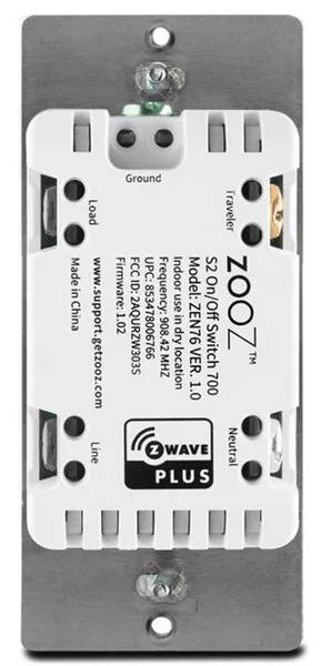 Zooz ZEN76 800LR ZWave Long Range On Off Wall Switch