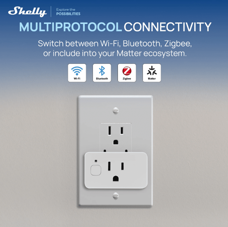 Shelly Plug GEN4 WiFi Zigbee Matter at Aartech Canada