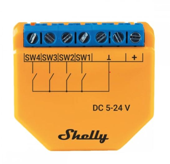 Shelly Plus I4 DC WiFi 4 Input Module - Aartech Canada