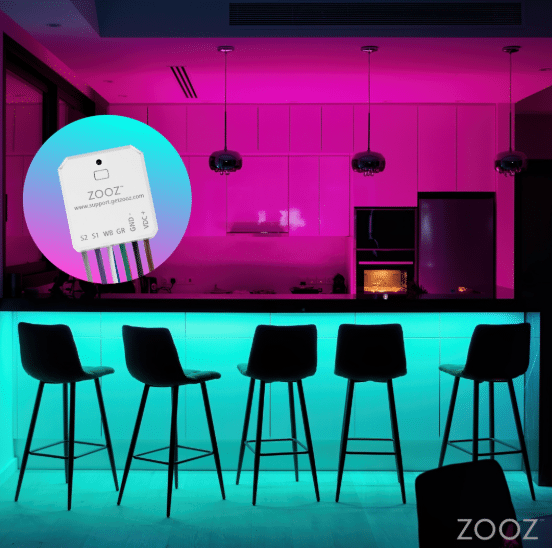 ZEN56 800LR Zooz ZEN56 RGBW ZWave 800 Long Range Dimmer Module for