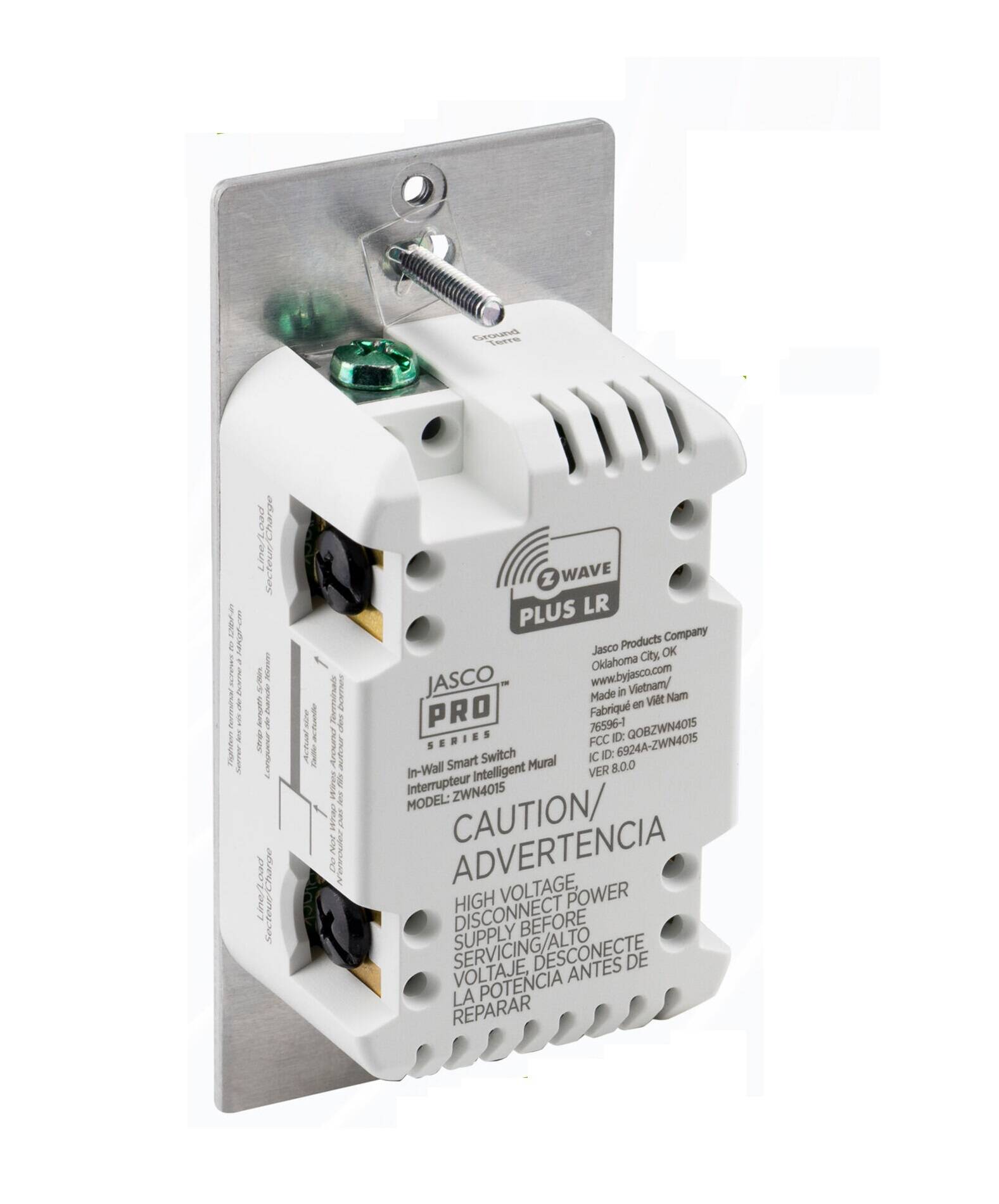 JascoPro ZWave Plus 800 Series In Wall Smart Switch with QuickFit